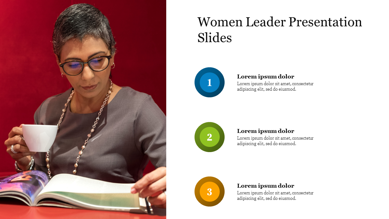 Free - Innovative Women Leader Presentation Slide Template
